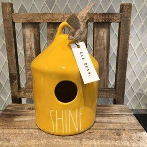Rae Dunn SHINE  Sunny 😎Yellow Birdhouse